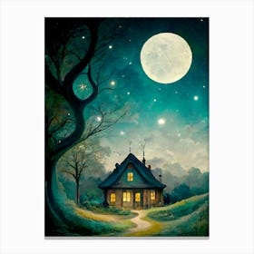 House At Night 2 Canvas Print