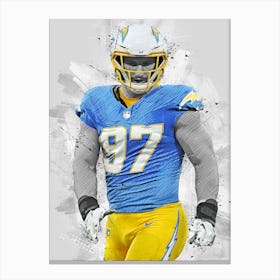 Joey Bosa Los Angeles Chargers Canvas Print