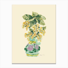 Blooming Linden In Vase Canvas Print
