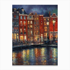 Amsterdam At Night 1 Canvas Print