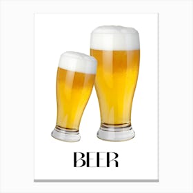 Two Glasses Of Beer.Las Vegas Canvas Print