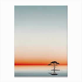 Sunset Lone Tree Canvas Print