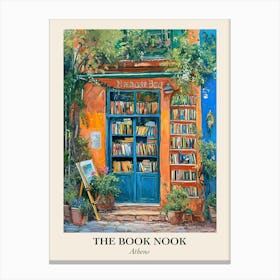 Athens Book Nook Bookshop 1 Poster Canvas Print