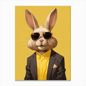 Rabbit In Sunglasses 2 Canvas Print