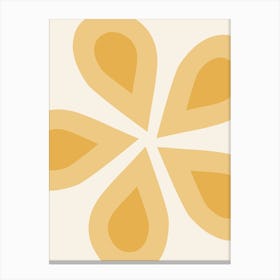 Mustard Yellow Floral Canvas Print