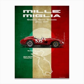 Mille Miglia 1957, Ferrari 315S, Taruffi Canvas Print