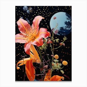 Surreal Florals Cosmos 2 Flower Painting Canvas Print