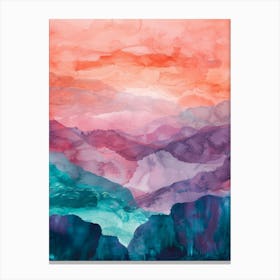 Abstract Watercolor Painting 50 Canvas Print