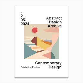 Abstract Design Archive Poster 02 Canvas Print