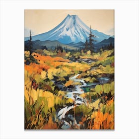 Mount Fuji Japan 3 Mountain Painting Canvas Print