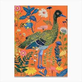 Spring Birds Emu 2 Canvas Print