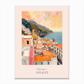 Mornings In Amalfi Rooftops Morning Skyline 4 Canvas Print