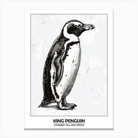 Penguin Standing Tall And Proud Poster 2 Canvas Print