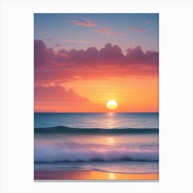 Sunset Over The Ocean 1 Canvas Print