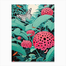 Butterfly In The Jungle | Inspired by Yayoi Kusama Canvas Print