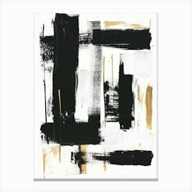 Abstract Black And Gold Painting 72 Canvas Print