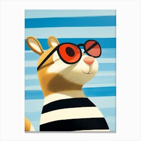 Little Chipmunk 1 Wearing Sunglasses Canvas Print