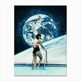 Intergalactic Pool Trip Canvas Print
