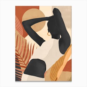 Tropical Girl Pose Canvas Print