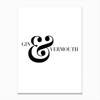 Gin And Vermouth Martini Cocktail Recipe Canvas Print