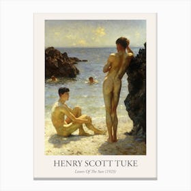 Lovers Of The Sun, 1923 By Henry Scott Tuke Poster Canvas Print
