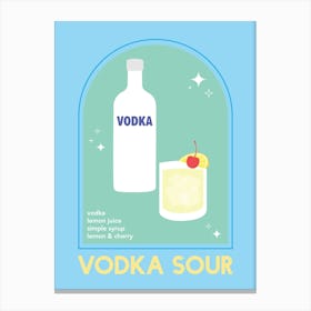 Vodka Sour Cocktail Canvas Print