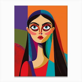 Woman With Blue Eyes 3 Canvas Print