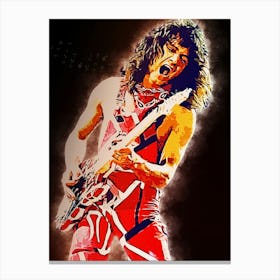 Eddie Van Halen Epic Smoke Canvas Print