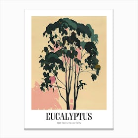 Eucalyptus Tree Colourful Illustration 1 Poster Canvas Print