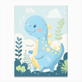 Cute Cartoon Dinosaur 3 Canvas Print