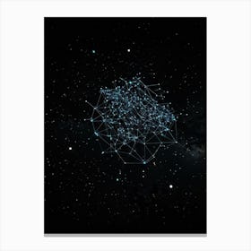 An Intricately Designed Vector Illustration Showcasing An Abstract Polygon Network Embodying Both T (7) Canvas Print