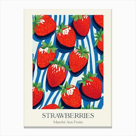 Marche Aux Fruits Strawberries Fruit Summer Illustration 7 Canvas Print