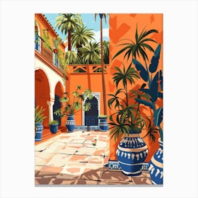 Mediterranean Courtyard Canvas Print