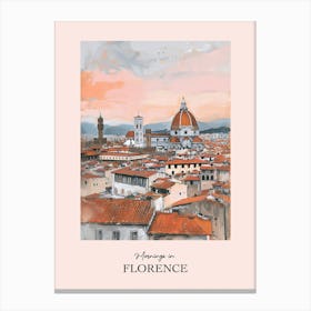 Mornings In Florence Rooftops Morning Skyline 2 Canvas Print