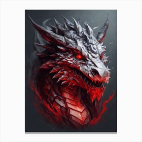 Dragon Head Print Canvas Print
