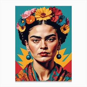 Frida Kahlo Portrait (32) Canvas Print