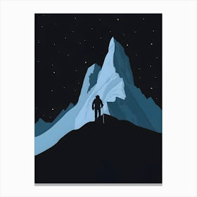 Man Standing On Top Of A Mountain, Backpacking and camping essentials, Hiking gear for remote trails, Camping under the starry sky, Scenic hiking routes for beginners, Camping by the riverside, Solo hiking adventures in the wilderness, Camping with family in national parks, Hiking and camping safety tips, Budget-friendly camping equipment, Hiking trails and campgrounds near me. Canvas Print
