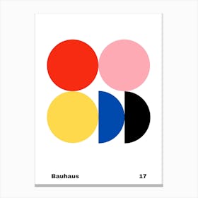 Geometric Bauhaus Poster 17 Canvas Print