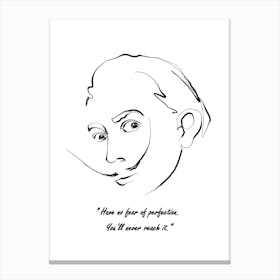 The Surrealist - line drawing Canvas Print