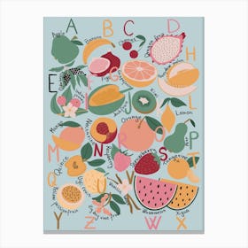 Fruit Alphabet Canvas Print