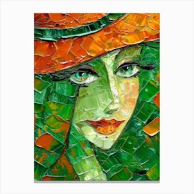 Mosaic Of A Woman 6 Canvas Print