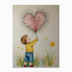 Dandelion Heart Canvas Print