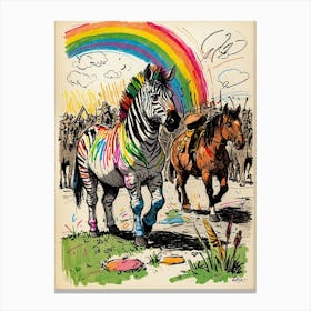 Rainbow Zebra 1 Canvas Print