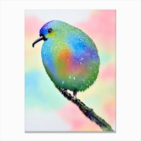 Kiwi Watercolour Bird Canvas Print