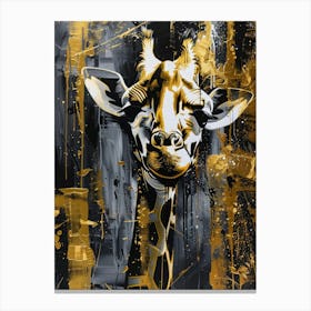 Gold Giraffe Canvas Print