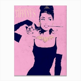 AUDREY PINK | POP ART POSTER Canvas Print