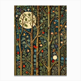 William Morris Moon In The Forest 17 Canvas Print