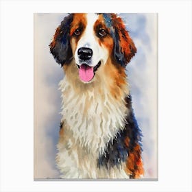 Kuvasz 2 Watercolour dog Canvas Print