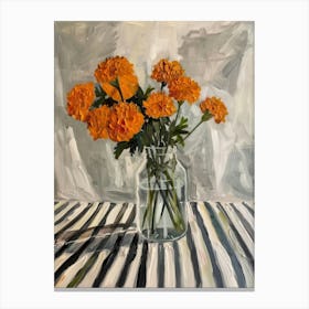 Carnations In A Vase Canvas Print