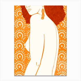 Orange Nude Canvas Print